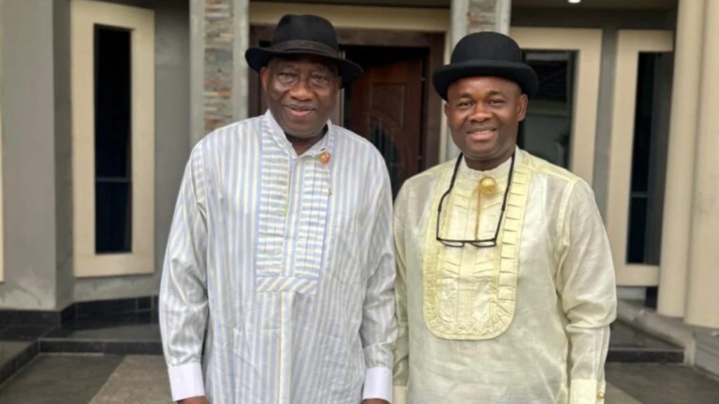 Goodluck Jonathan and Deputy Governor of Bayelsa State, Peter Akpe
