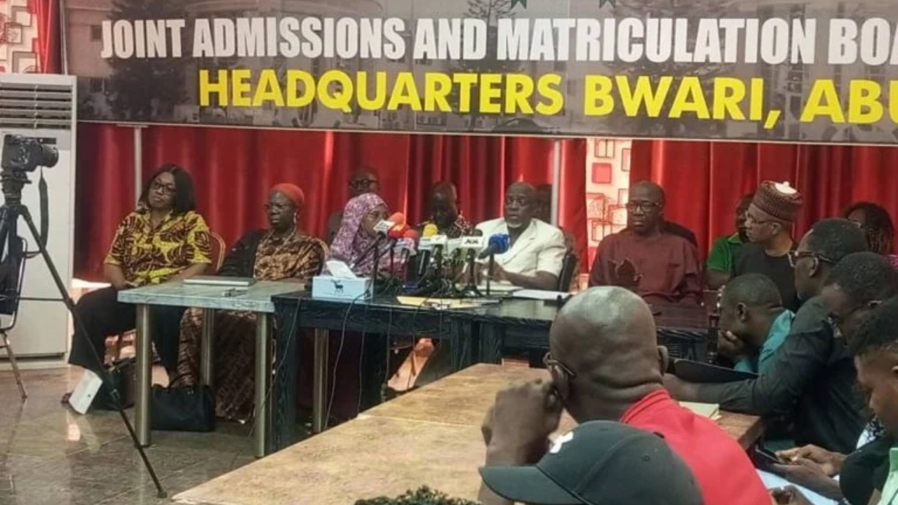 The JAMB Registrar Professor Ishaq Oloyede, addressing the press on Saturday in Abuja