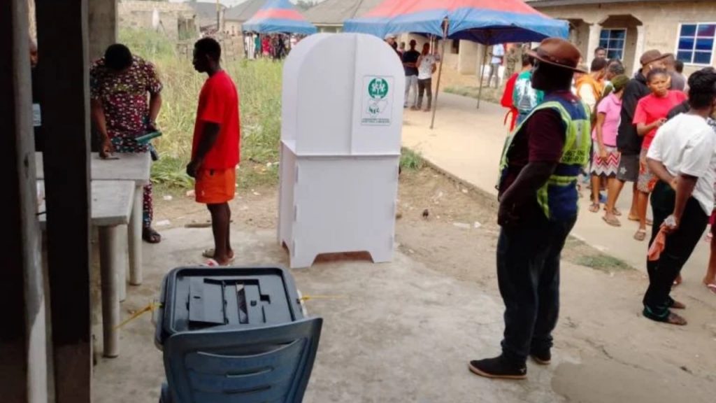 Voters casting their ballot