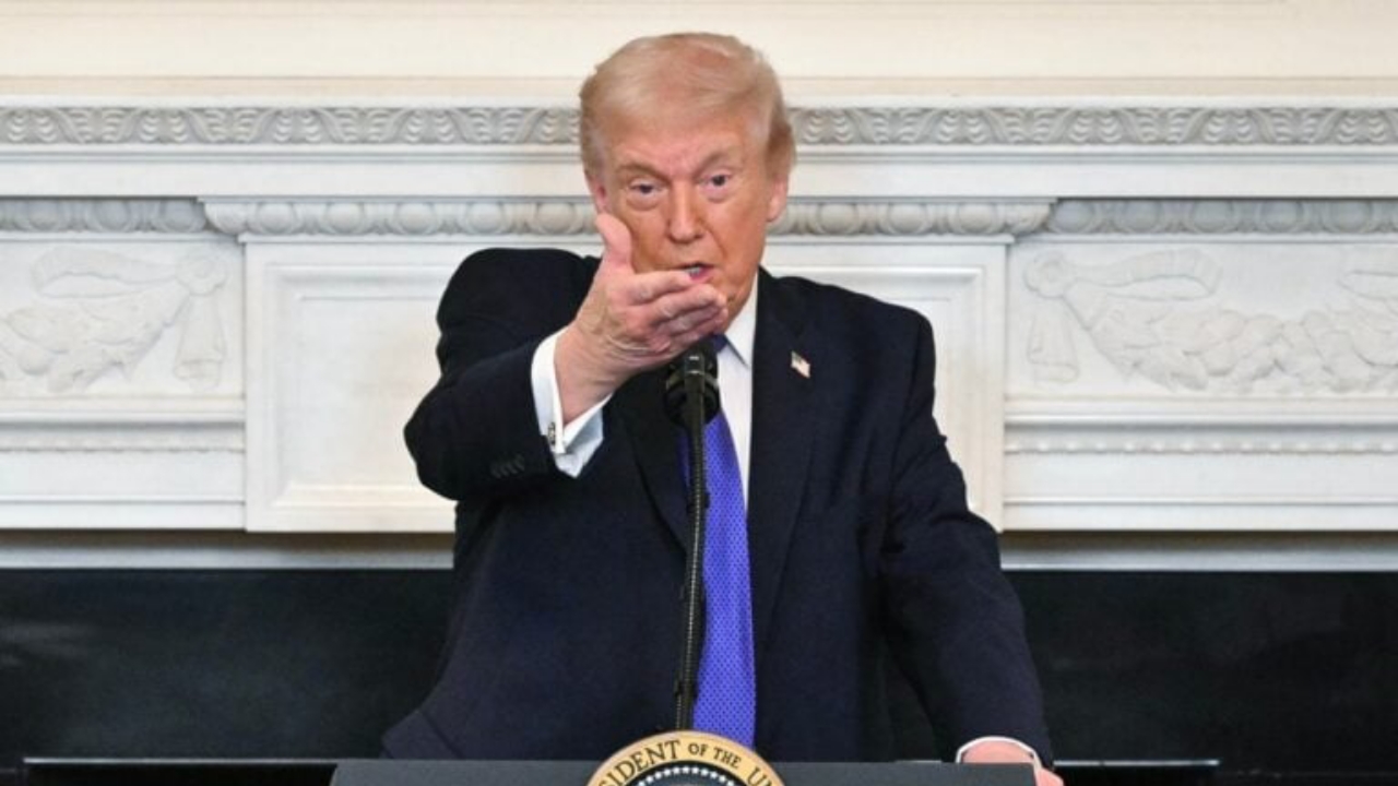 US President Donald Trump speaks during a Working Breakfast with Governors at the White House in Washington, DC on February 20, 2026