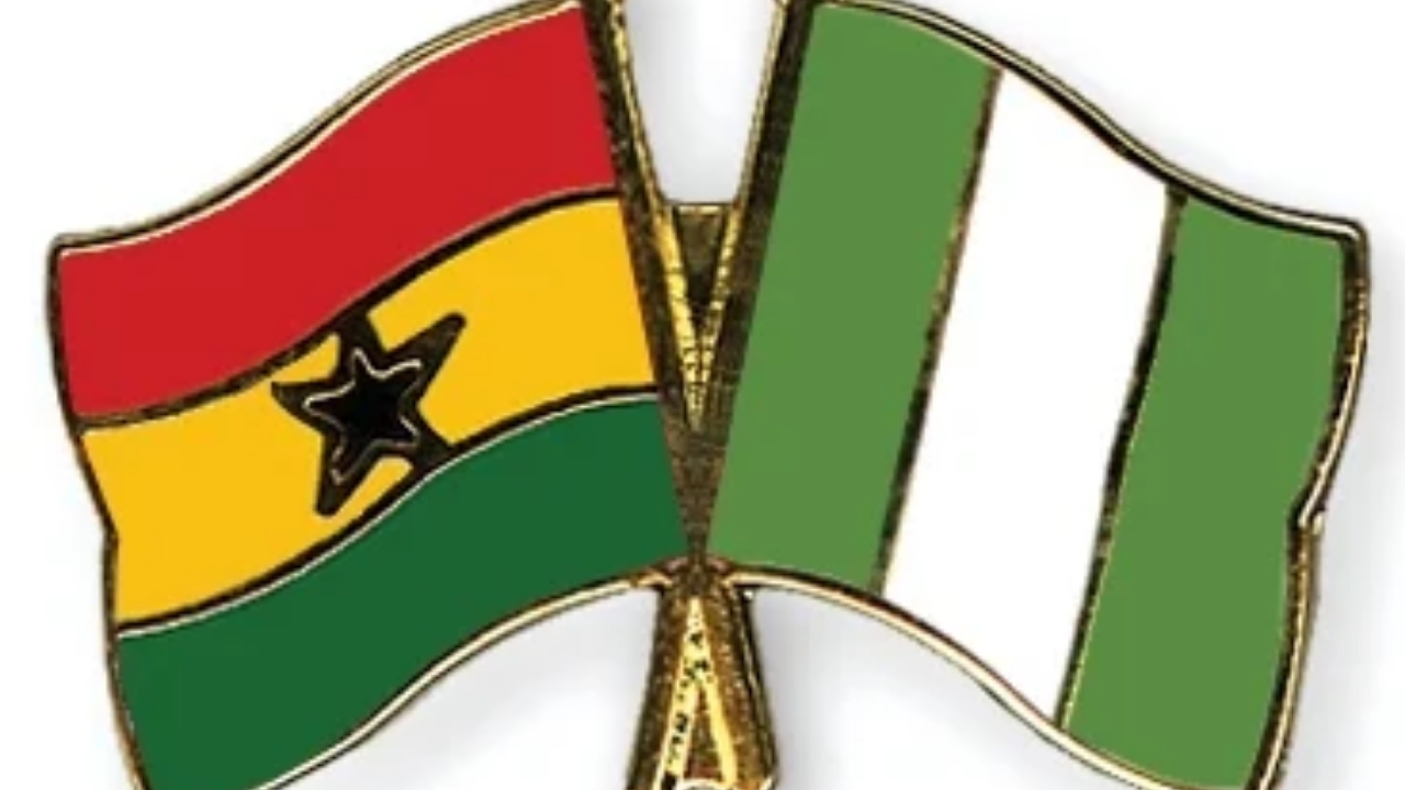 The Ghana and Nigeria flag. Photo: Nigerian High Commission in Accra