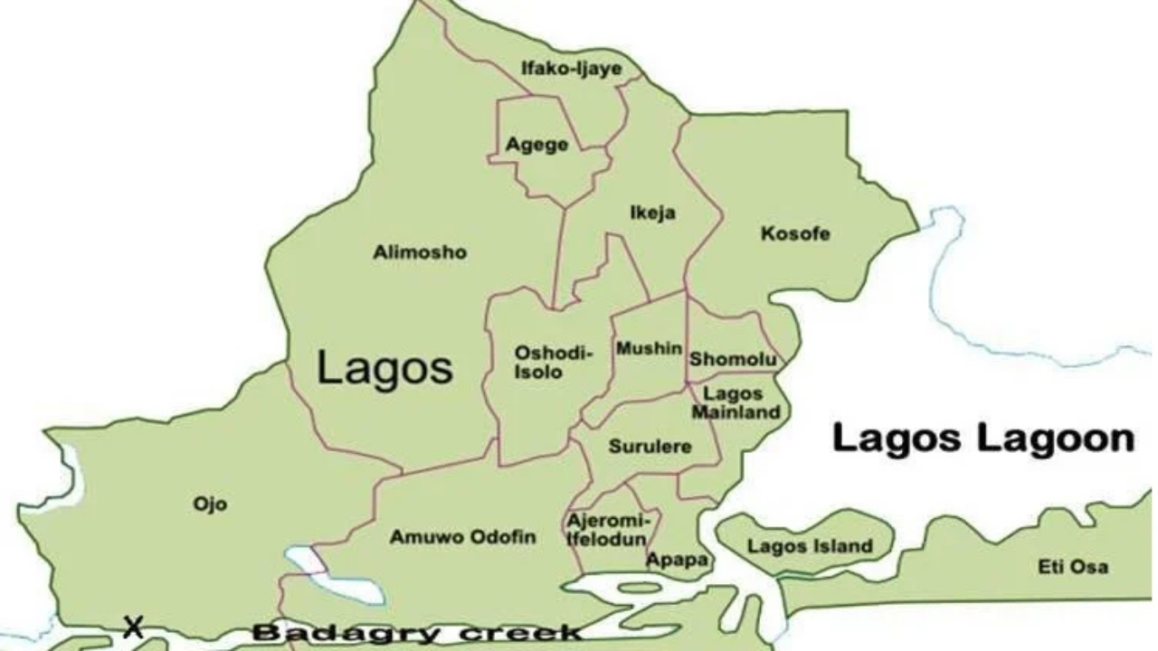 Map of Lagos