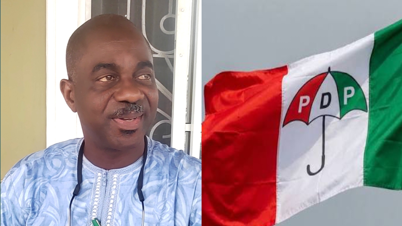 Fred Agbedi and PDP logo