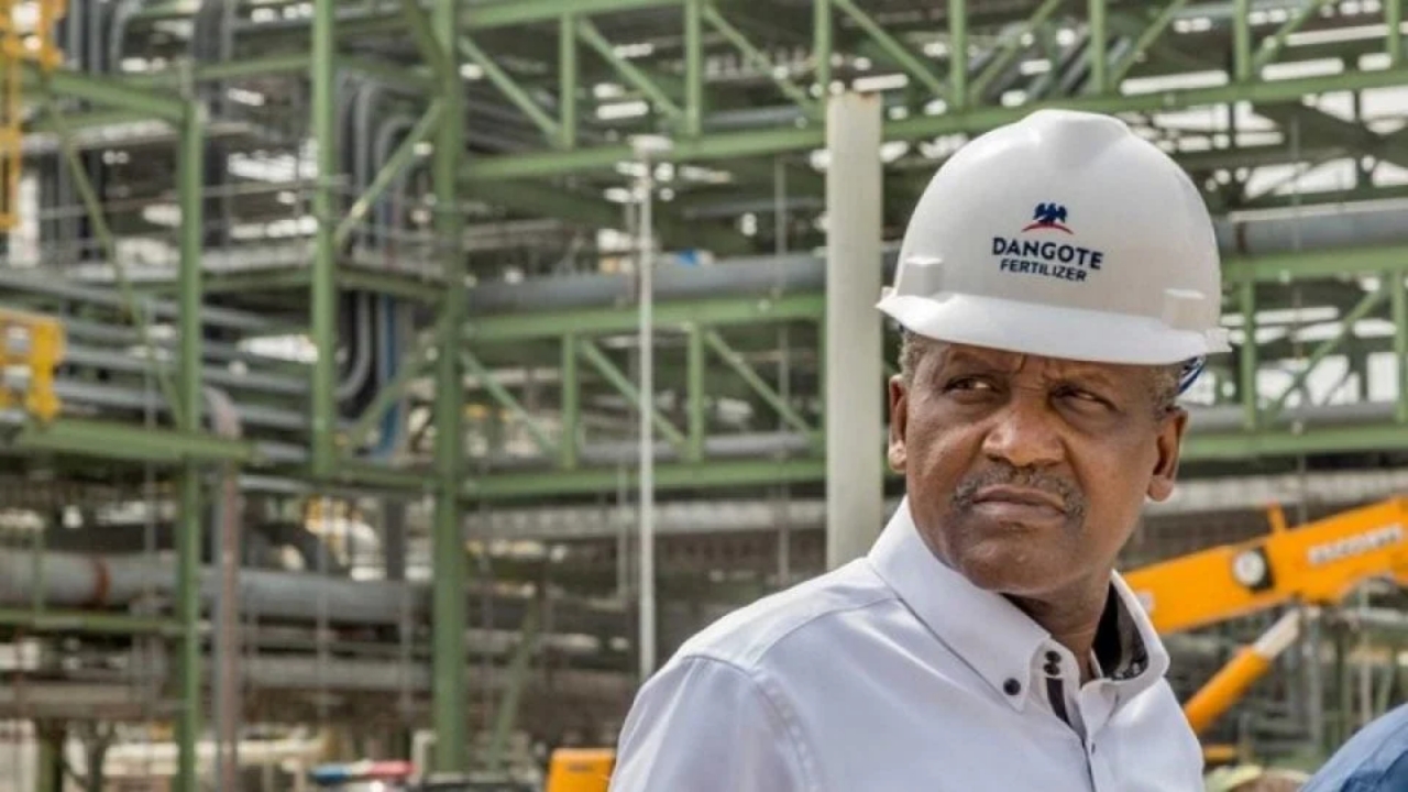 Aliko Dangote at the refinery