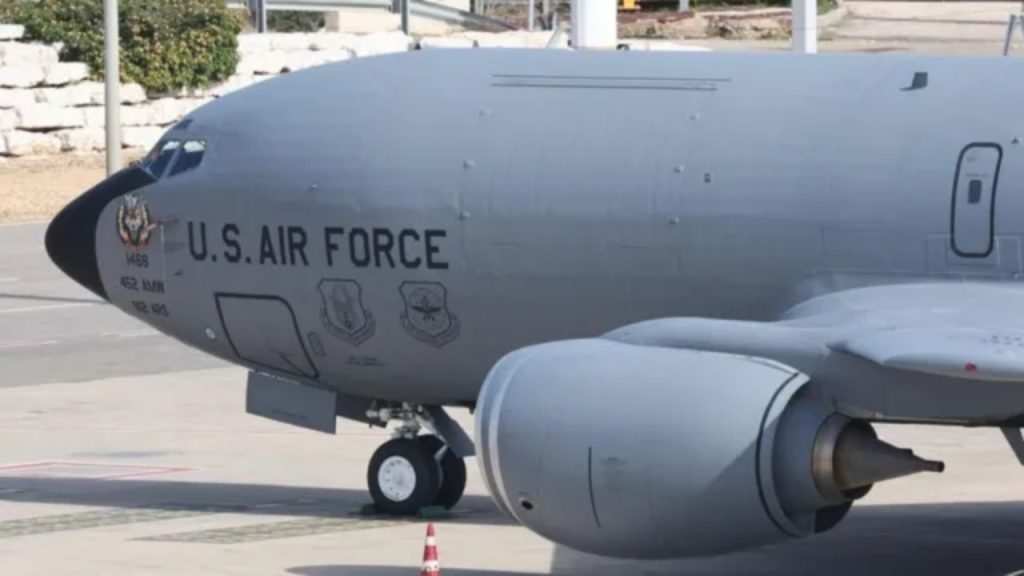 A file photo of a US Air Force Boeing KC-135 Stratotanker aerial refuelling tanker - National News
