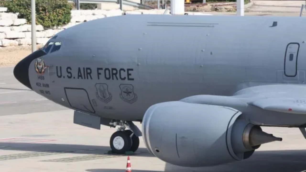 A file photo of a US Air Force Boeing KC-135 Stratotanker aerial refuelling tanker - National News