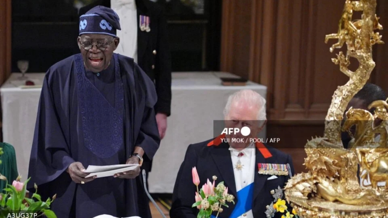 Nigeria's President Bola Tinubu speaks during a State Banquet in in St George's Hall, at Windsor Castle, in Windsor, on March 18, 2026, on the first day of a two-day State Visit to the United Kingdom by Nigeria's President - National News