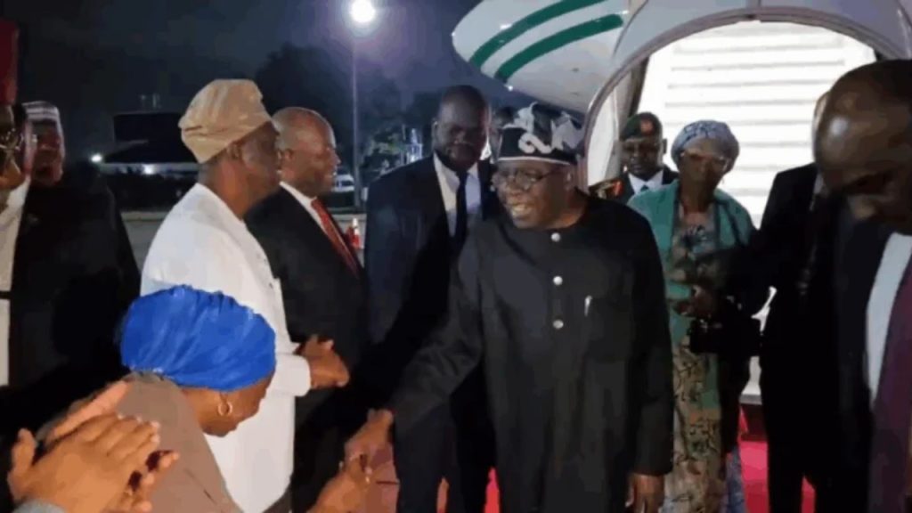 President Bola Tinubu and First Lady, Oluremi Tinubu, returns to Nigeria after a two-day state visit to the United Kingdom - National News