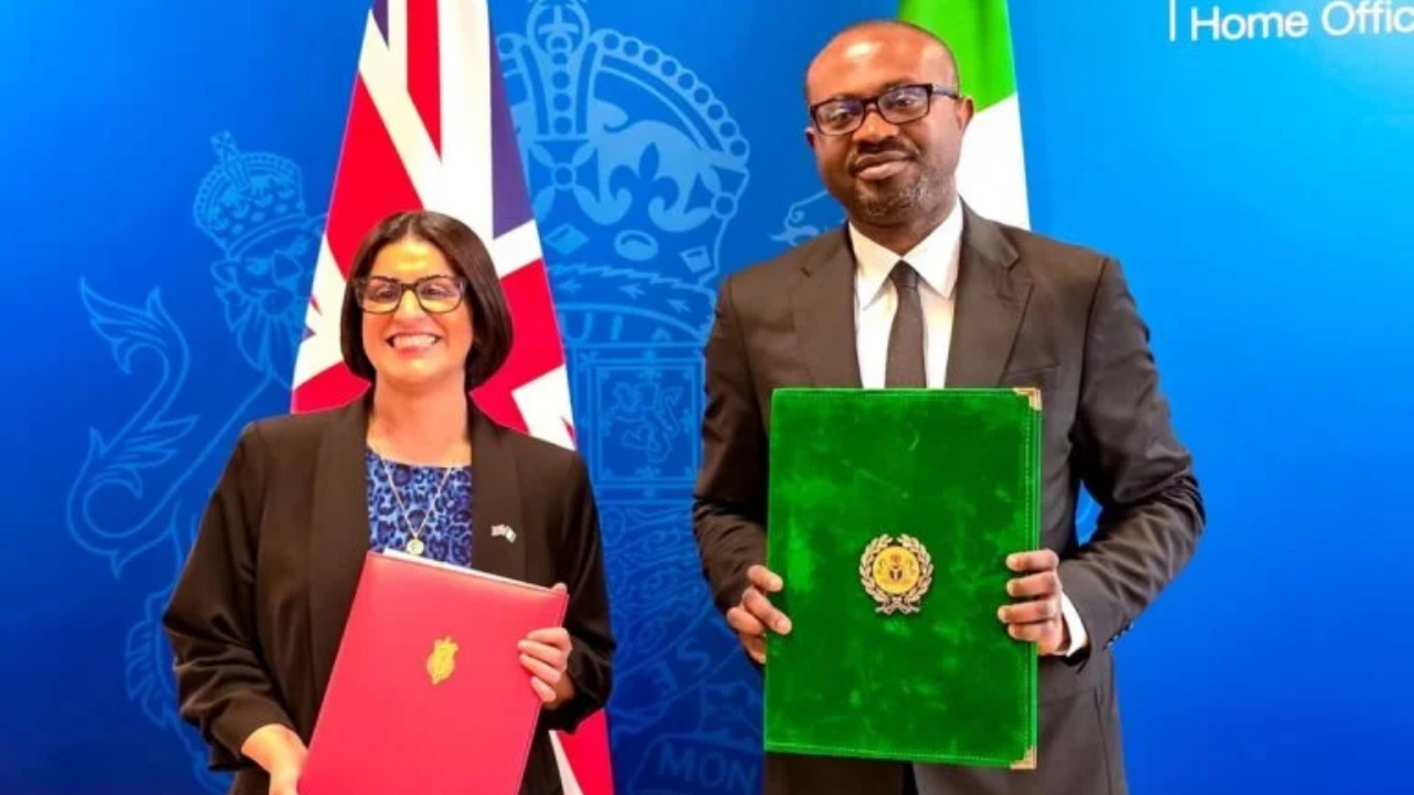 Minister of Interior, Olubunmi Tunji-Ojo during the migration agreement signed during President Bola Tinubu's state visit to the United Kingdom - National News