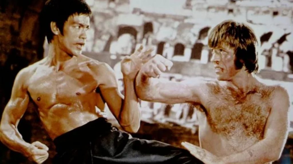 Chuck Norris and Bruce Lee in 1972's The Way of the Dragon