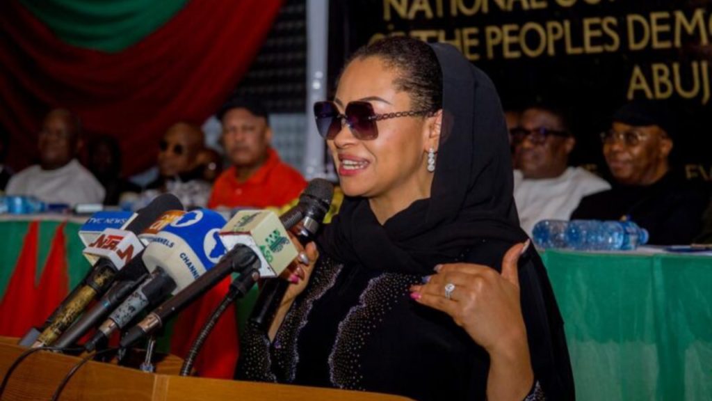 Senator Natasha Akpoti-Uduaghan speaks in Abuja during the inauguration of the PDP Convention Committee - National News