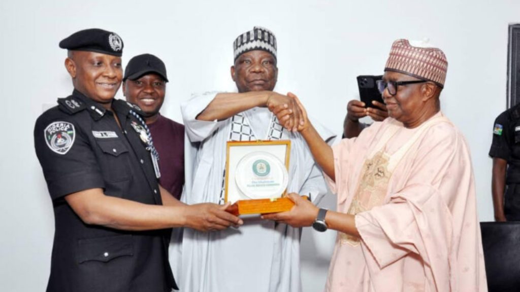 L-R: Gombe Police Commissioner; Umar Chuso, Deputy Governor of Gombe State Dr Manassah Jatau, and Commissioner One, of the PSC, Justice Paul Galumje,(Retd.) on Monday - National News