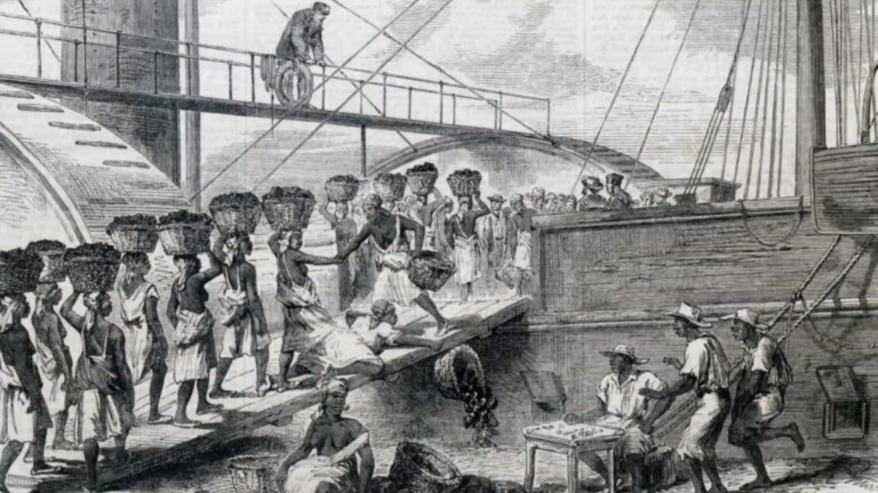 Slaves load coal in 18th-century Morant Bay, Jamaica - National News