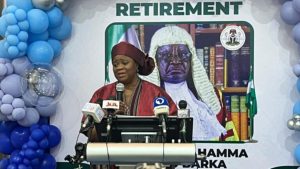 President, Appeal Court, Justice M. B. Dongban-Mensem, during her address at the Retirement Lunch in honour of the outgoing Presiding Judge of the Abuja Division of the Appeal Court, Honourable Justice Hamma Akawu Barka - National News