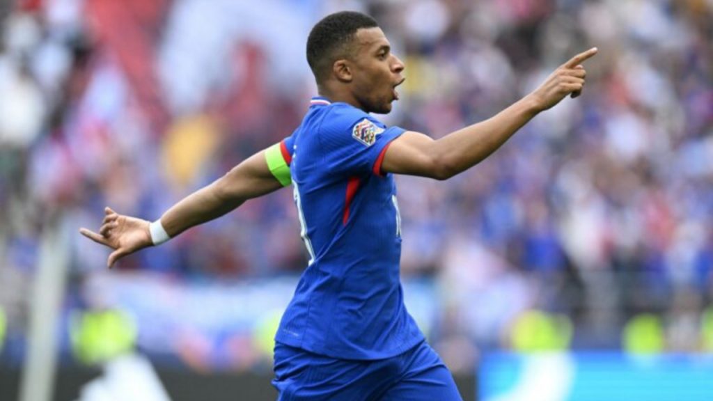 France's forward #10 Kylian Mbappe celebrates scoring the opening goal during the UEFA Nations League third place play-off football match between Germany and France in Stuttgart, southwestern Germany on June 8, 2025 - National News