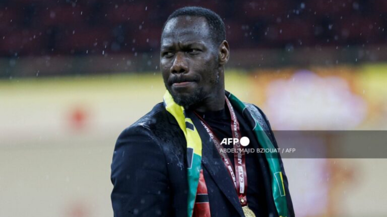 Senegal's head coach Pape Thiaw reacts during presentation ceremony after winning the Africa Cup of Nations (CAN) final football match against Morocco at the Prince Moulay Abdellah Stadium in Rabat on January 18, 2026 - National News