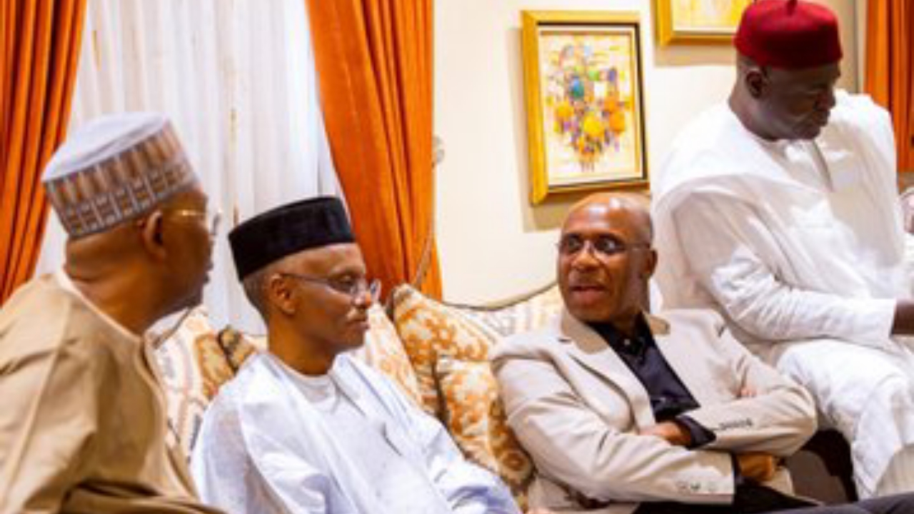 Ex-Rivers State Governor, Rotimi Amaechi during a condolence visit to former Kaduna State Governor, Nasir El-Rufai, at his Abuja residence on Saturday - National News