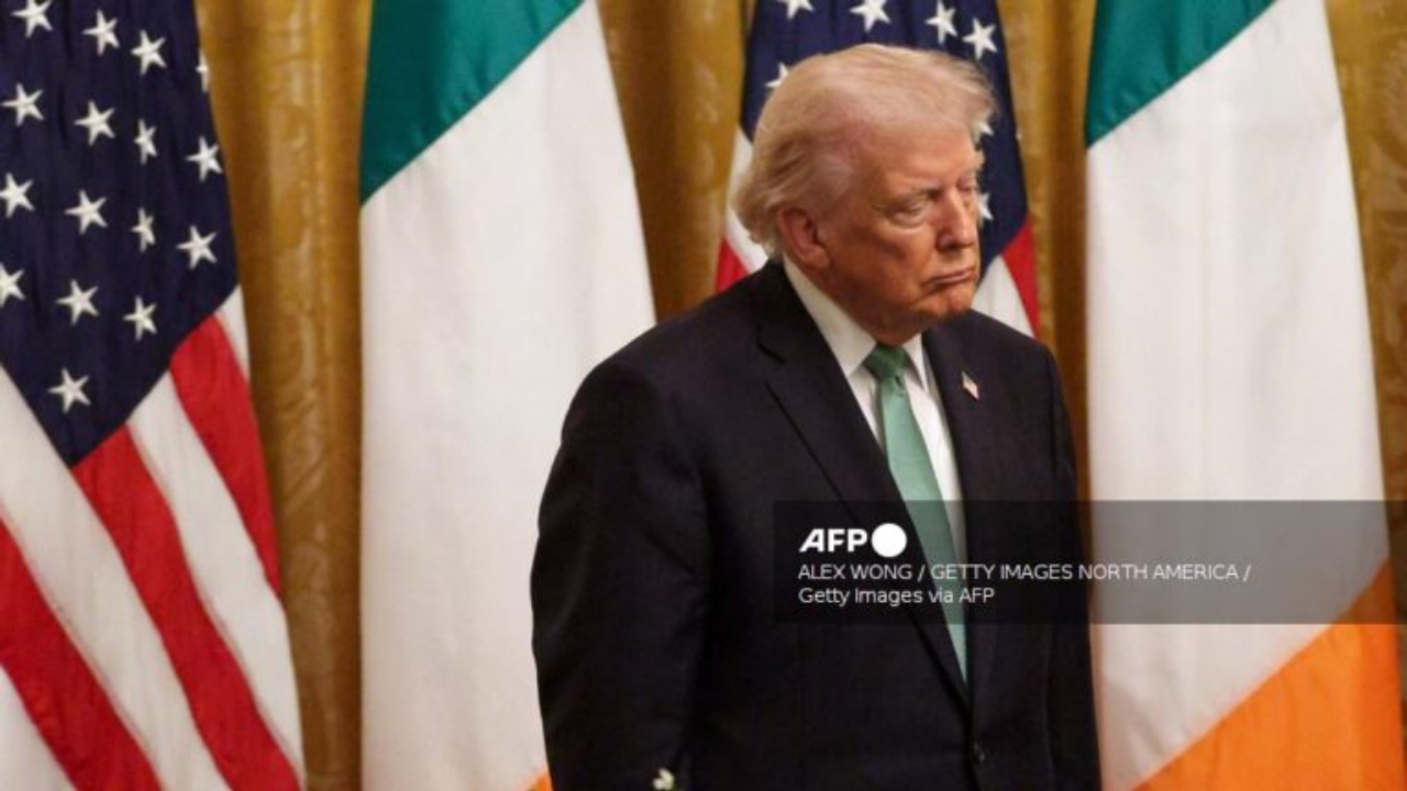 WASHINGTON, DC - MARCH 17: U.S. President Donald Trump attends a St. Patricks Day event in the East Room of the White House on March 17, 2026 in Washington, DC - National News