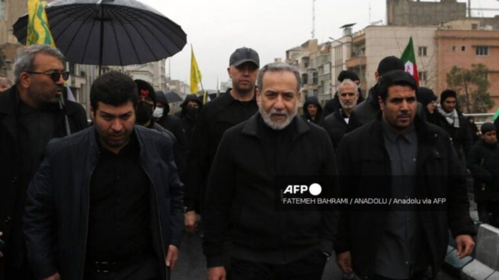 TEHRAN, IRAN - MARCH 13: Iranian Foreign Minister Abbas Araghchi (C) participates in the traditional Quds Day rally in the capital Tehran on March 13, 2026 - National News