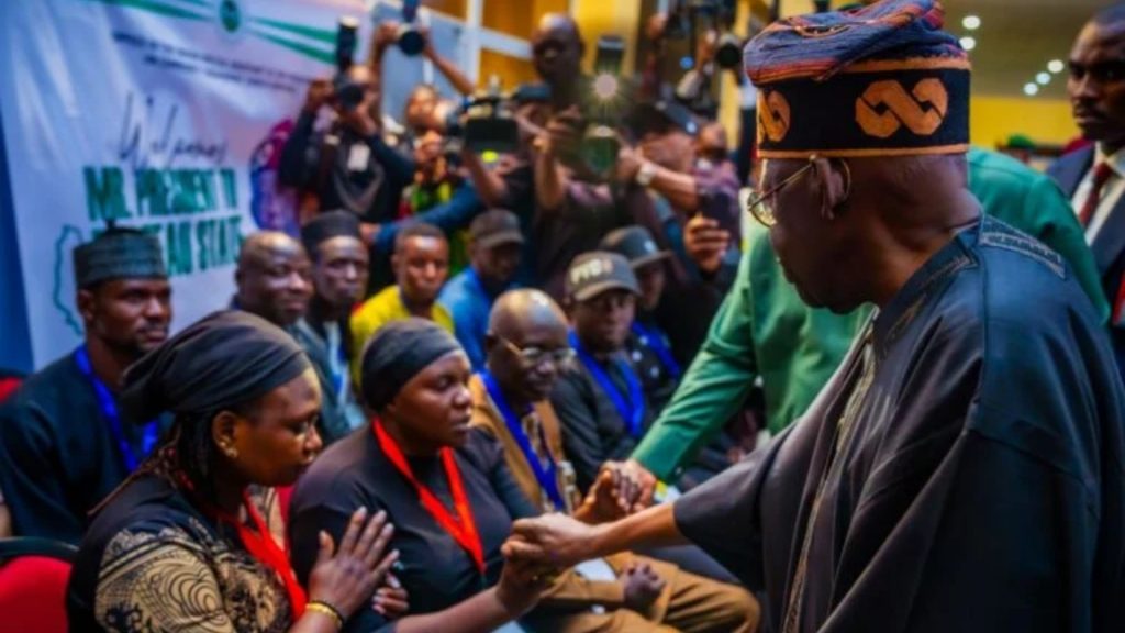 President Bola Tinubu addresses families of victims of the Palm Sunday attack in Plateau State - National News