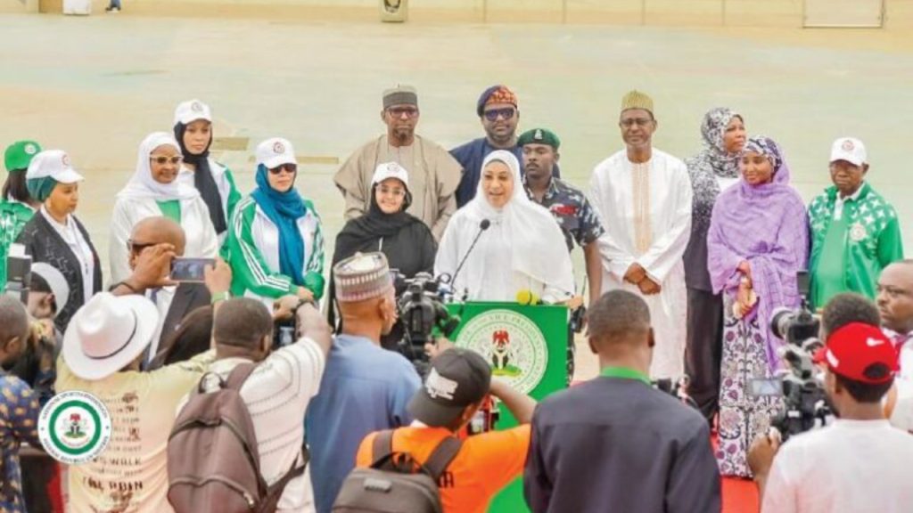 Wife of the Vice President, Nana Kashim-Shetima, representing the First Lady Oluremi Tinubu at the closing ceremony of the National Para Games at the Moshood Abiola National Stadium, Ogun - National News