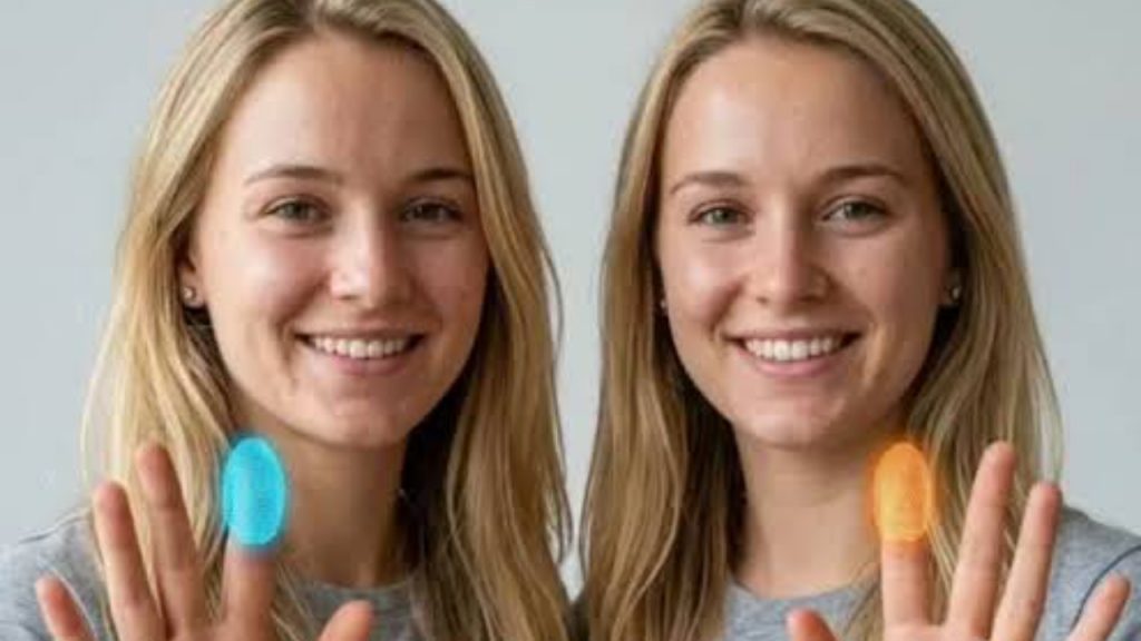 Close-up of identical twin fingers showing unique fingerprints - National News