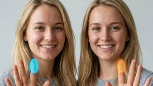 Close-up of identical twin fingers showing unique fingerprints - National News