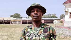 Dismissed Nigerian soldier, Rotimi Olamilekan, popularly known as Soja Boi - National News