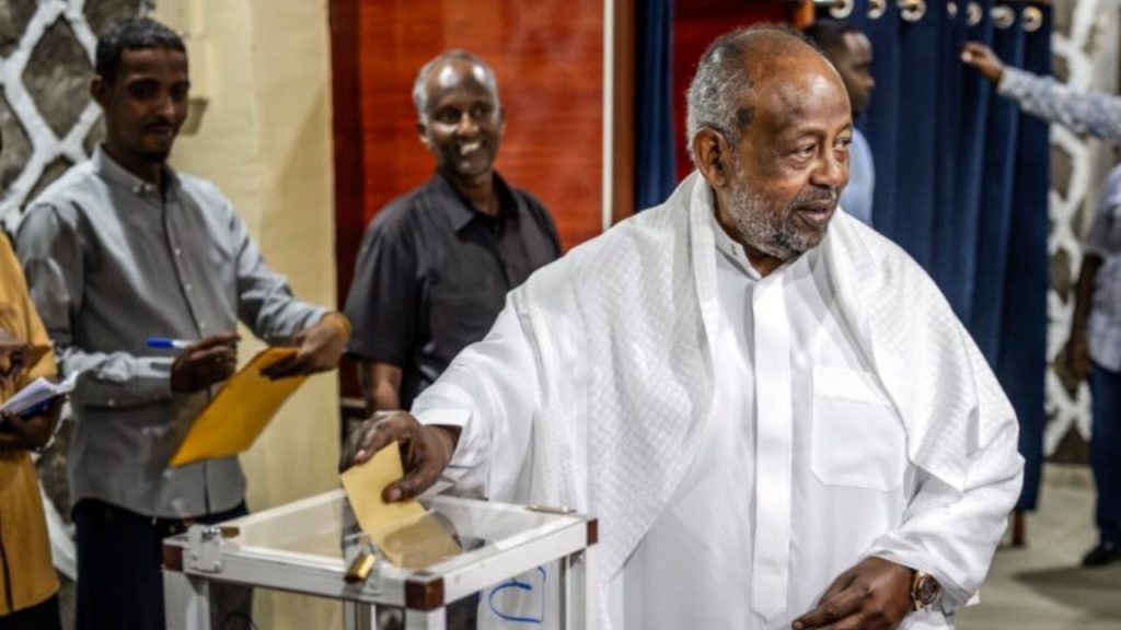 Djibouti's incumbent president and presidential candidate Ismail Omar Guelleh casts his vote at City Hall polling station in Djibouti, on April 10, 2026, during the 2026 Djiboutian presidential elections - National News