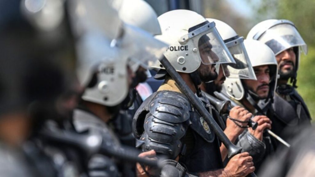 Riot policemen line up along a road near the expected venue of the US-Iran talks in the Red Zone area of Islamabad on April 10, 2026 - National News