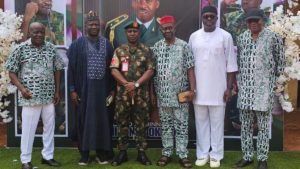 Representatives of the Borno state government during the delivery of the donation to the family of the deceased soldier in Enugu - National News