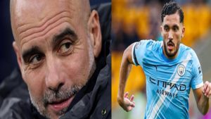 Pep Guardiola and Rayan Cherki - National News