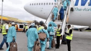 An illustrative picture of pilgrims getting on a plane - National News