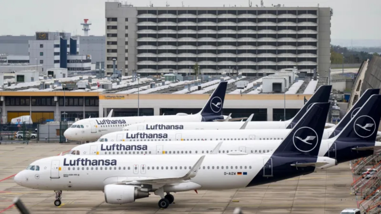 Lufthansa aircrafts parked at Frankfurt Airport amid flight cuts and rising fuel costs - National News