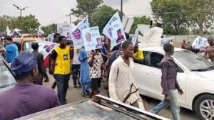 Dr. Faisal Shuaib addressing the APC stakeholders and his supporters during the rally on Saturday in Lafia, Nasarawa State - National News