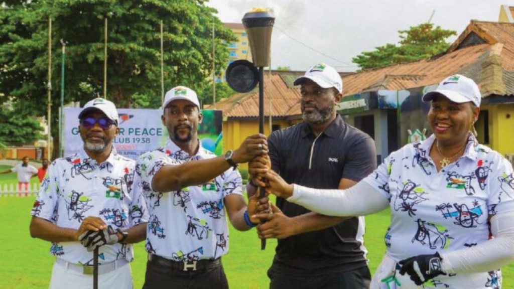 L-R: Chairman planning committee, Abimbola Ajinibi; Lagos State Commissioner for Youth and Social Development, Mobolaji Ogunlende, Lagos State Commissioner for Transport Oluwaseun Osiyemi and the convener of Golf for Peace Kemi Olowoyo-Otegbade...during the recently-concluded tournament at the Ikoyi Club 1938 - National News