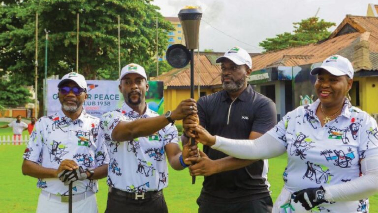 L-R: Chairman planning committee, Abimbola Ajinibi; Lagos State Commissioner for Youth and Social Development, Mobolaji Ogunlende, Lagos State Commissioner for Transport Oluwaseun Osiyemi and the convener of Golf for Peace Kemi Olowoyo-Otegbade...during the recently-concluded tournament at the Ikoyi Club 1938 - National News