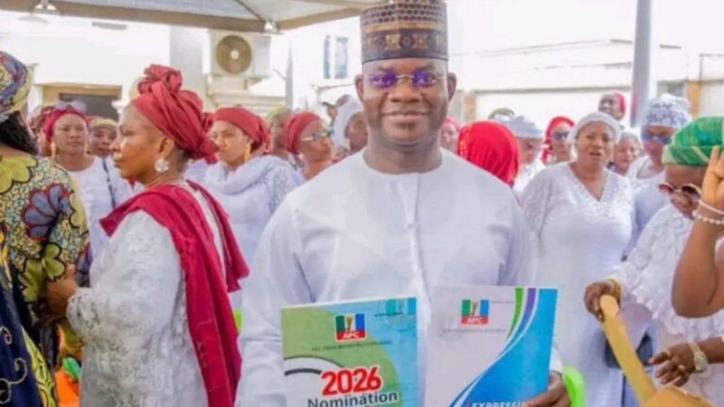 Yahaya Bello picks APC nomination form for Kogi Central senatorial race - National News