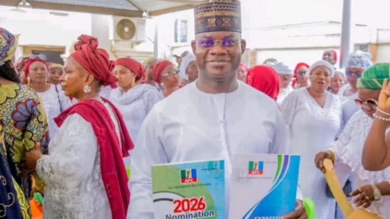 Yahaya Bello picks APC nomination form for Kogi Central senatorial race - National News