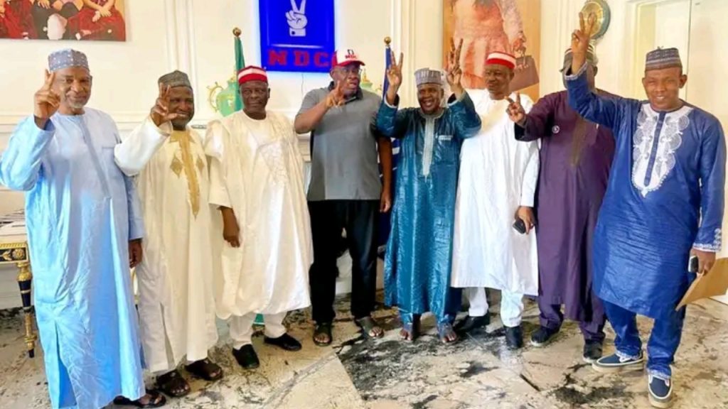 Kwankwaso after meeting with the Kano state NDC Chairman, Hussaini Mairiga and other stakeholders - National News