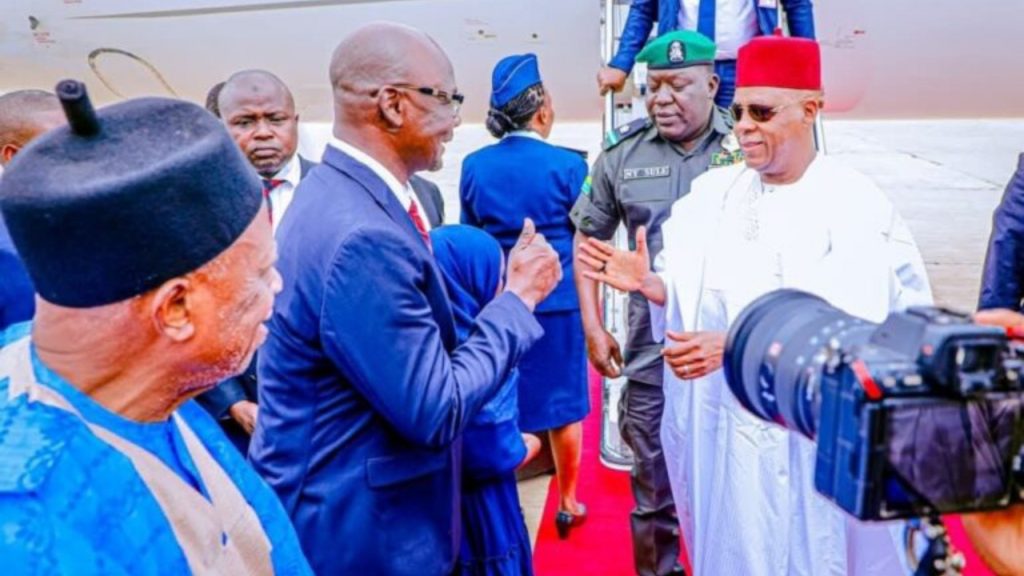 Governor Abdullahi Sule welcoming VP Kashim Shettima to Lafia, the Nasarawa State capital on Wednesday - National News