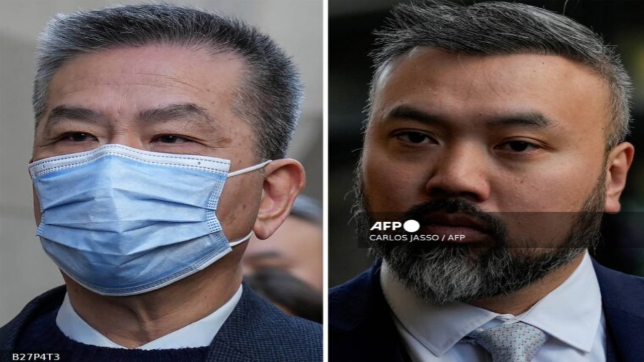 (COMBO) This combination of file photos created on May 7, 2026 and taken on March 2, 2026 shows Bill Yuen Chung Biu (L) and Peter Wai Chi Leung (R), both charged with assisting Hong Kong intelligence service, as they arrive separately ahead of their trial at the Old Bailey in central London. Yuen, a retired Hong Kong policeman and Chi, a former UK Border Force official were convicted by a London jury on May 7, 2026 of conducting "shadow policing" on British soil on behalf of China. Britain will summon Beijing's ambassador in London after the two dual Chinese-British nationals were convicted of spying on Hong Kong dissidents on behalf of China, security minister Dan Jarvis said - National News