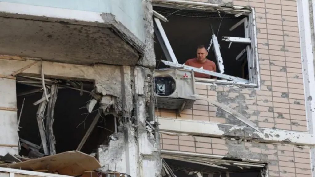 A multi-storey residential building was hit by a Ukrainian drone in Moscow's region, local officials said - National News