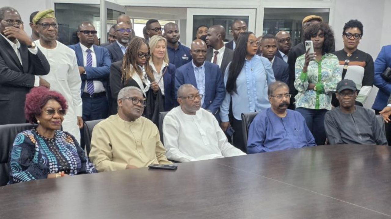 President and Chief Executive of Dangote Industries Limited, Aliko Dangote, on Wednesday hosted the Chairman of First HoldCo Plc, Femi Otedola, alongside senior executives of the group - National News