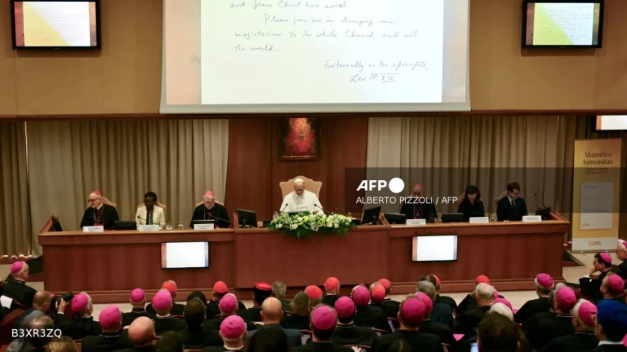 Pope Leo XIV attends the presentation of his first Encyclical Letter “Magnifica Humanitas” focused on the rise of artificial intelligence, in The Vatican on May 25, 2026 - National News