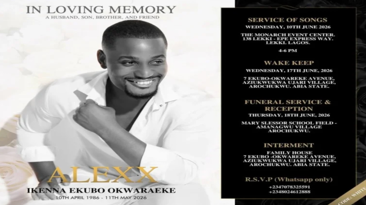 Alexx Ekubo to be buried June 18 in Abia - National News