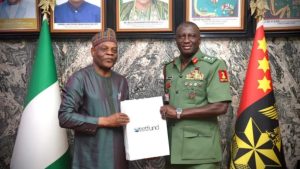 Chief of Army Staff, Lieutenant General Waidi Shaib and Executive Secretary of the Tertiary Education Trust Fund, Sunday Echono - National News